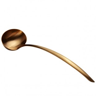 Bon Chef 9456GM 6 oz. Gold Matte Stainless Steel Serving Ladle with Hollow Cool Handle Bon Chef 9456GM 6 oz. Gold Matte Stainless Steel Serving Ladle with Hollow Cool Handle