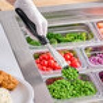 Vollrath 6433120 Jacob's Pride® 1 oz. Black Solid Round Spoodle® Portion Spoon
