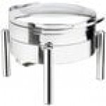 Vollrath 46121 6 Qt. Intrigue Solid Top Round Induction Chafer with Brass Trim and Stainless Steel Food Pan Vollrath 46121 6 Qt. Intrigue Solid Top Round Induction Chafer with Brass Trim and Stainless Steel Food Pan