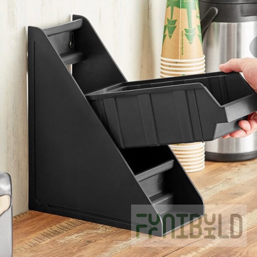 Choice Black 3-Tier Stand for Self-Serve Organizer Bins