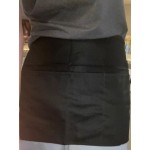 Choice White Customizable Poly-Cotton Standard Waist Apron with 3 Pockets - 12