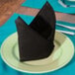Intedge Black 65/35 Polycotton Blend Cloth Napkins, 18