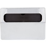 Vollrath 6512-06 One Sided Countertop Fullfold Napkin Dispenser with Chrome Faceplate - Black