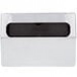 Vollrath 6512-06 One Sided Countertop Fullfold Napkin Dispenser with Chrome Faceplate - Black
