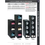 Dispense-Rite Black Polystyrene 6-Section Countertop Vertical Dome Lid / Straw Organizer TLO-DL-4BT Dispense-Rite Black Polystyrene 6-Section Countertop Vertical Dome Lid / Straw Organizer TLO-DL-4BT