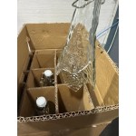 Acopa 32 oz. Textured Glass Water Bottle with Clear Swing Top Lid - 6/Case