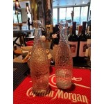 Acopa 32 oz. Textured Glass Water Bottle with Clear Swing Top Lid - 6/Case