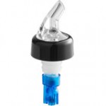 TableCraft 1.5 oz. Clear Spout / Yellow Tail Measured Liquor Pourer with Collar 4249A - 12/Pack