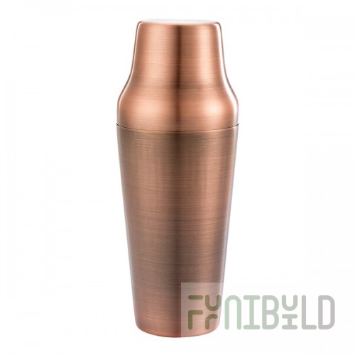 Barfly® M37085ACP 24 oz. Antique Copper-Plated 2-Piece Parisienne Cocktail Shaker