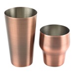 Barfly® M37085ACP 24 oz. Antique Copper-Plated 2-Piece Parisienne Cocktail Shaker