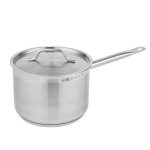 Vollrath 3803 Optio 4 Qt. Stainless Steel Sauce Pan with Aluminum-Clad Bottom and Cover