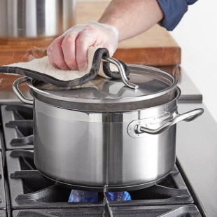 Vigor SS1 Series 6 Qt. Stainless Steel Aluminum-Clad Sauce Pot with Cover Vigor SS1 Series 6 Qt. Stainless Steel Aluminum-Clad Sauce Pot with Cover