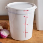 Choice 8 Qt. White Round Polypropylene Food Storage Container Choice 8 Qt. White Round Polypropylene Food Storage Container