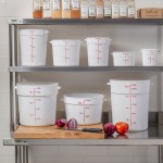 Choice 8 Qt. White Round Polypropylene Food Storage Container Choice 8 Qt. White Round Polypropylene Food Storage Container
