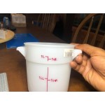 Choice 8 Qt. White Round Polypropylene Food Storage Container Choice 8 Qt. White Round Polypropylene Food Storage Container