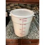 Choice 8 Qt. White Round Polypropylene Food Storage Container Choice 8 Qt. White Round Polypropylene Food Storage Container