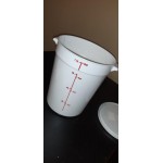 Choice 8 Qt. White Round Polypropylene Food Storage Container Choice 8 Qt. White Round Polypropylene Food Storage Container