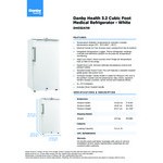 Danby DH032A1W Health 3.2 Cu. Ft. White Solid Door Reach-In Medical Refrigerator