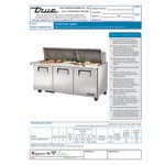 True TSSU-72-30M-B-ST-HC 72 3/8