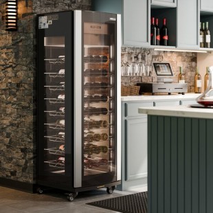 AvaValley W-4GD-15 Single Section 81-Bottle Glass-Sided Wine Merchandiser AvaValley W-4GD-15 Single Section 81-Bottle Glass-Sided Wine Merchandiser
