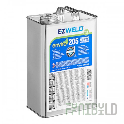 E-Z Weld EZ20505N 1 Gallon Clear Regular Body PVC Cement