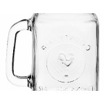 Acopa Rustic Charm 16 oz. County Fair Drinking Jar / Mason Jar with Handle - 12/Case