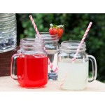 Acopa Rustic Charm 16 oz. County Fair Drinking Jar / Mason Jar with Handle - 12/Case