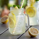 Acopa Rustic Charm 16 oz. County Fair Drinking Jar / Mason Jar with Handle - 12/Case