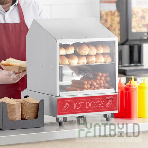 Avantco HDS-175 175 Dog / 40 Bun Hot Dog Steamer - 120V, 1200W