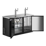 Avantco UDD-60-HC (2) Double Tap Kegerator Beer Dispenser - Black, (2) 1/2 Keg Capacity