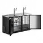 Avantco UDD-60-HC (2) Double Tap Kegerator Beer Dispenser - Black, (2) 1/2 Keg Capacity