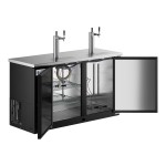 Avantco UDD-60-HC (2) Double Tap Kegerator Beer Dispenser - Black, (2) 1/2 Keg Capacity