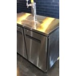 Avantco UDD-60-HC (2) Double Tap Kegerator Beer Dispenser - Black, (2) 1/2 Keg Capacity