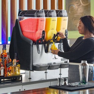 Narvon Summit Triple 3.2 Gallon Granita / Slushy / Frozen Beverage Machine - 115V