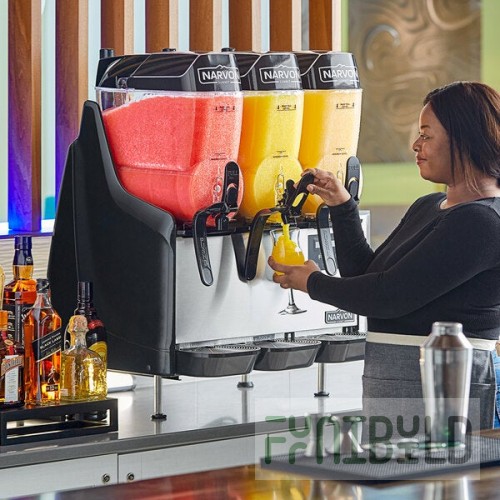 Narvon Summit Triple 3.2 Gallon Granita / Slushy / Frozen Beverage Machine - 115V