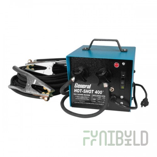 General Pipe Cleaners 113130-HS-400 Hot-Shot 400 Pipe Thawer with (2) 20' #2 Cables with Pipe Clamps - 115V
