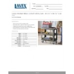 Lavex Medium Black 3-Shelf Utility Cart - 34 1/2
