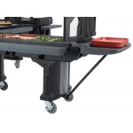 Cambro VBRL6110 Black 6' Versa Food / Salad Bar with Standard Casters - Low Height