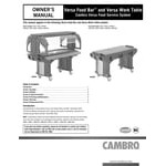 Cambro VBRL6110 Black 6' Versa Food / Salad Bar with Standard Casters - Low Height