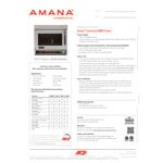 Amana HDC18Y2 Heavy-Duty Stainless Steel Compact Commercial Microwave with Push Button Controls - 208/240V, 1800W