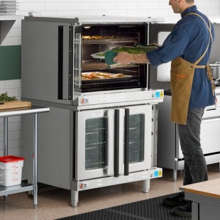Cooking Performance Group FECD-200-B Double Deck Standard Depth Full Size Electric Convection Oven - 208V, 1 Phase, 11 kW Cooking Performance Group FECD-200-B Double Deck Standard Depth Full Size Electric Convection Oven - 208V, 1 Phase, 11 kW