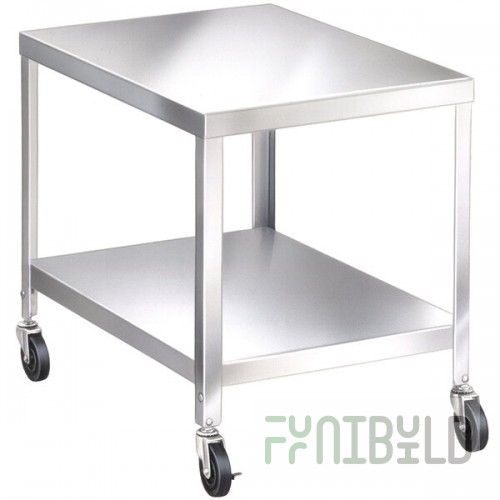 Lakeside 715 Stainless Steel Mobile Equipment Stand with Undershelf - 25 1/4