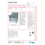 Garland MST45T-E LP Master Sentry Series Liquid Propane 2 Section Front Fired Hot Top Modular 34