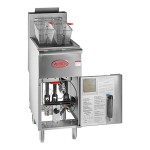 Avantco F3-ES-N 35-40 lb. Natural Gas Stainless Steel Floor Fryer - 70,000 BTU Avantco F3-ES-N 35-40 lb. Natural Gas Stainless Steel Floor Fryer - 70,000 BTU
