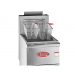 Avantco F3-ES-N 35-40 lb. Natural Gas Stainless Steel Floor Fryer - 70,000 BTU Avantco F3-ES-N 35-40 lb. Natural Gas Stainless Steel Floor Fryer - 70,000 BTU