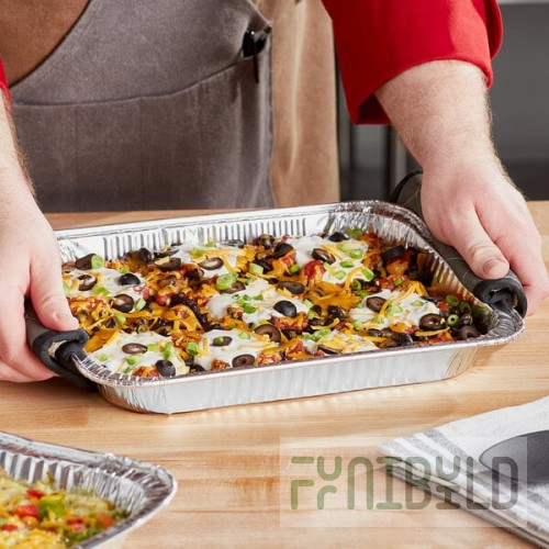 Western Plastics 5112 Half Size Foil Steam Table Pan Shallow 1 11/16