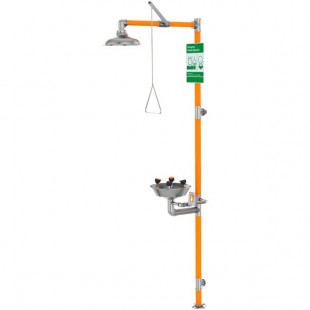 Guardian Equipment G1994 Stainless Steel Safety Station with WideArea Eye / Face Wash