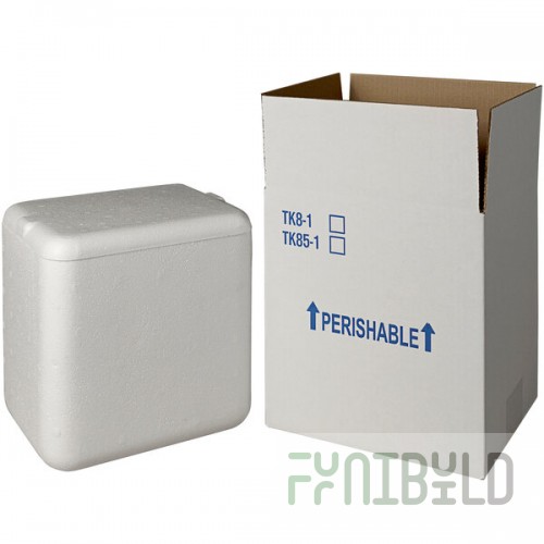 Insulated Shipping Box with Foam Cooler 7 3/4