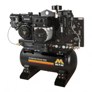 Mi-T-M AGW Series 30 Gallon Carbon Steel Two-Stage Stationary Gas-Powered Horizontal Air Compressor / Generator / Welder with 408cc Engine AGW-SV14-30M - 14 hp, 2,500-5,000W Mi-T-M AGW Series 30 Gallon Carbon Steel Two-Stage Stationary Gas-Powered Horizontal Air Compressor / Generator / Welder with 408cc Engine AGW-SV14-30M - 14 hp, 2,500-5,000W