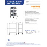 New Age Industrial Standard Series 3-Lug Aluminum Lug Dolly / Bussing Cart 99304